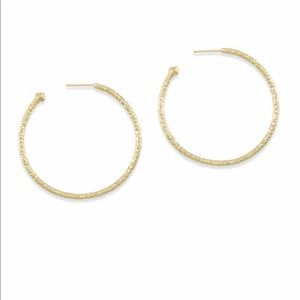Kendra Scott gold charm hoops